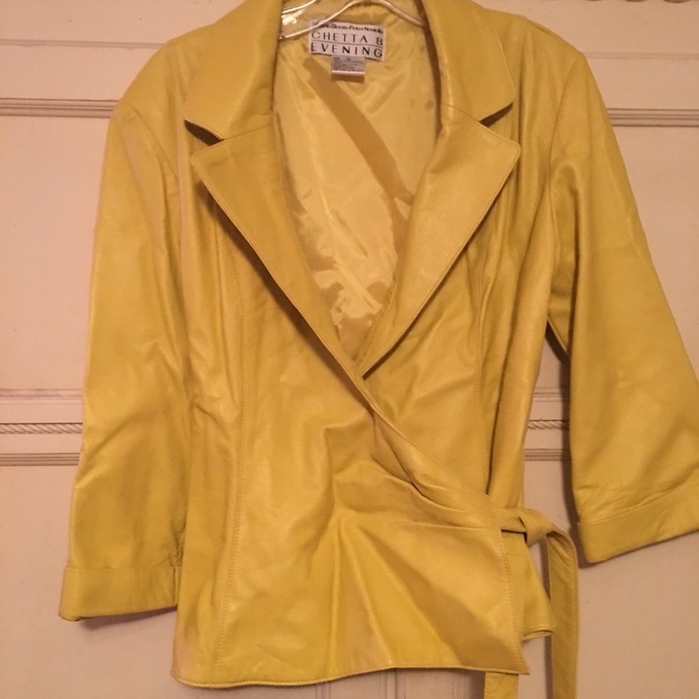 Mustard leather jacket
